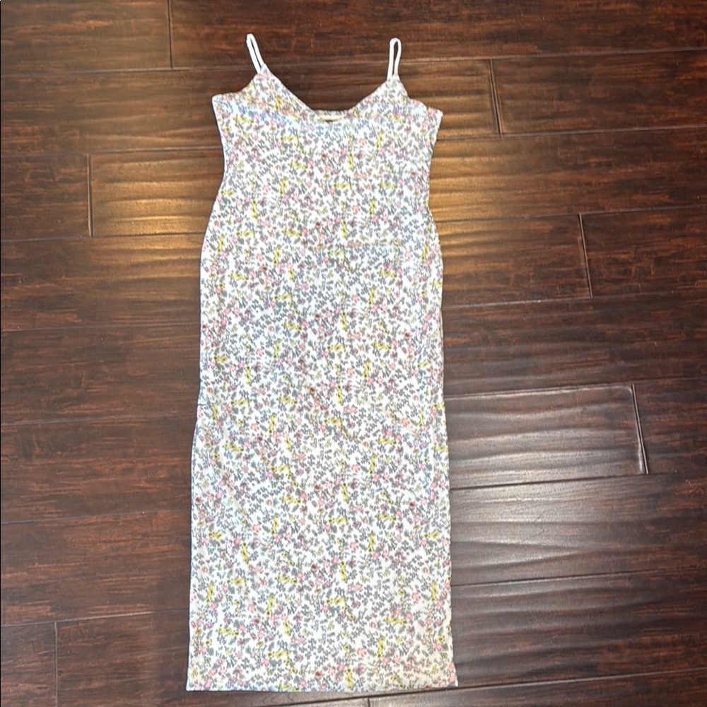 AFRM Silver Sequin Slip Midi Dress